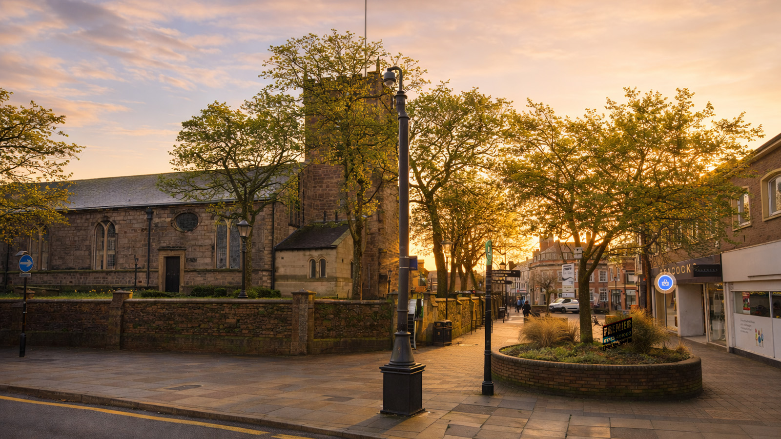 Poulton-le-Fylde town centre and Market Place